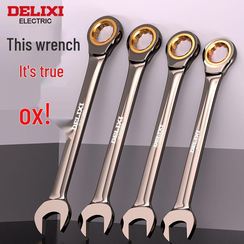 72-Teeth Dual-Purpose Swivel Head Ratchet Wrench - Ideal for Quick Automotive Repairs