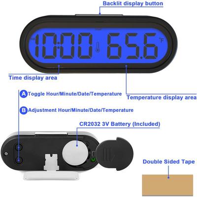 Автомобильные часы, часы, мини-электронные автомобильные часы, светящийся интерьерный термометр, ЖК-подсветка, цифровой дисплей, автомобильные аксессуары