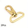 2Pcs Metal Swivel Eye Snap Hook Clasps Clips for DIY Leather Craft Bag Strap Belt Webbing Keychain