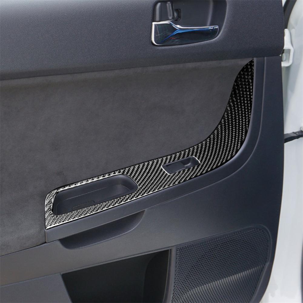 Carbon Fiber Window Lift Switch Panel Cover Trim For Mitsubishi 08-15 Lancer EVO