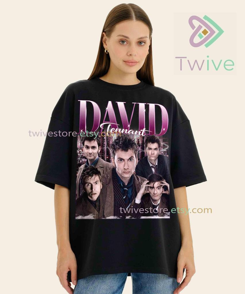 Vintage David Tennant Shirt, Movie Fan Merch, Retro Sweatshirt, Youth Tee, Toddler T shirt