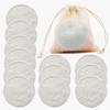 Bamboo Wife Cushion Reusable Bamboo Makeup Remover Pad Washing Round Cleansing Facial Cotton Tool 12 Bags, ZM-Beige