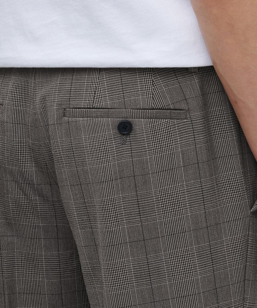 MUSINSA STANDARD Glen Check Tapered Hidden Banding Crop Slacks [Dark Beige]