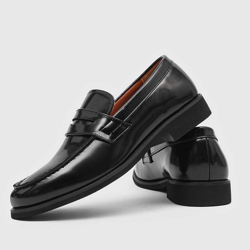 Роскошные туфли-лодочки Slip On, мужские туфли из натуральной кожи, итальянские туфли-лоферы для мужчин, черные лакированные туфли-оксфорды для мужчин, свадебные туфли