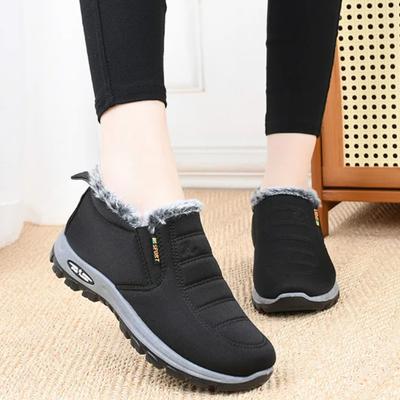 Зимние нескользящие сноубутсы Новые повседневные на толстой подошве Теплый мех Удобная водонепроницаемая ткань Спортивная универсальная женская обувь