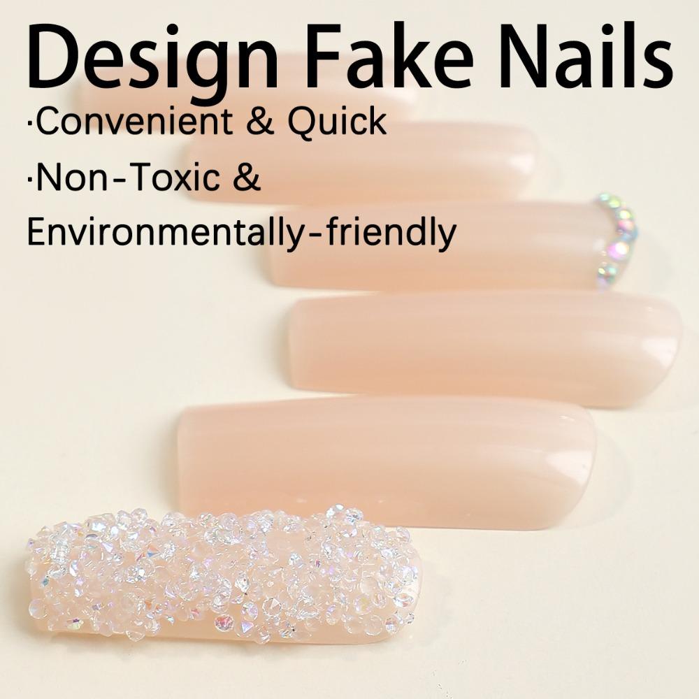 Valentine's Day Ballerina False Nails Wearable False Nail Waterproof Nail Tips  Girl