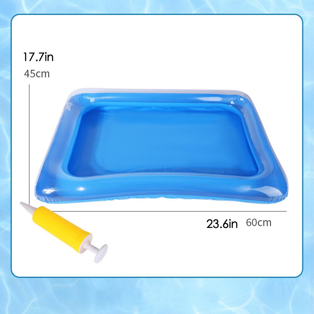 Portable Collapsibles Swimming Pool Footbath Bath Inflatable Multifunctional Foot Wash Basin Beach Camping Home Blue Foot Bath