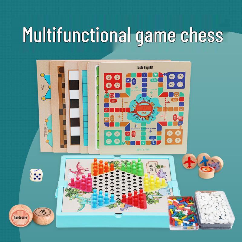 Деревянная игра-головоломка Пасьянс для детей - Классическая игрушка Шахматы Конгминга