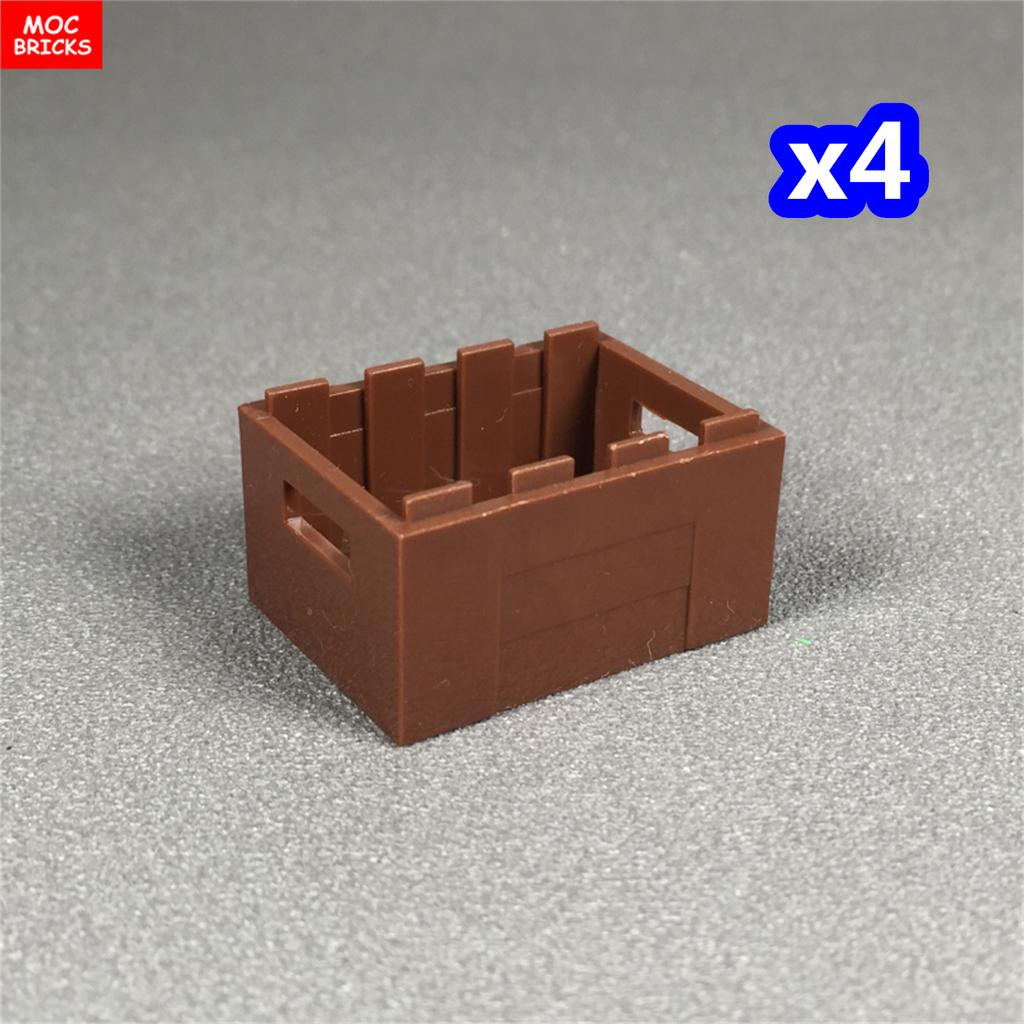 Серия контейнеров MOC Bricks Коробка для демонстрации Ведро Таз Горшок Упаковка Корзина Аксессуары Собранные Строительные Блоки Игрушки Подарок для Детей