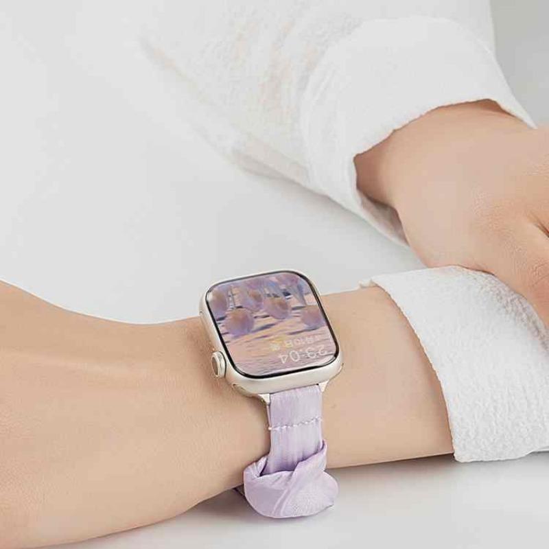 INS Шифоновый Ледяной Шелк Эластичный Ремешок-Скранч для Samsung Galaxy Fit3 SM-R390 Тонкий Девичий Браслет-Петля для Galaxy Fit 3