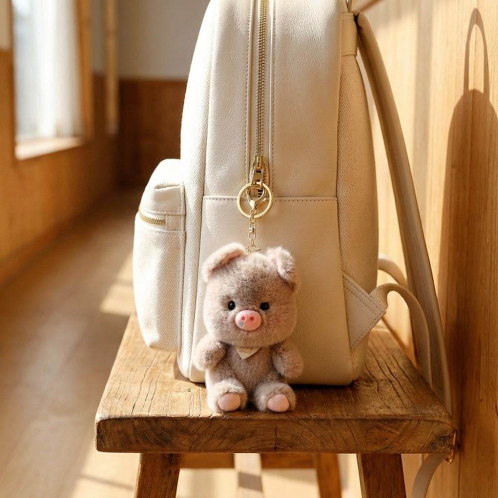 Chubby Stuffed Pig Pendant Cartoon Bag Hanging Bag Charm Plush Pig Keychain Bag Key Decoration
