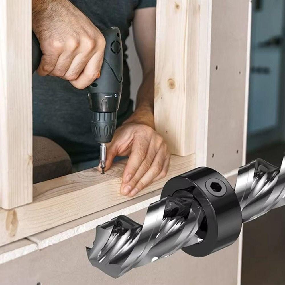 Adjustable Drill Stoper Collar Set 3-16mm Drill Stop Ring Drill Bit Limiter  Woodwork Tools