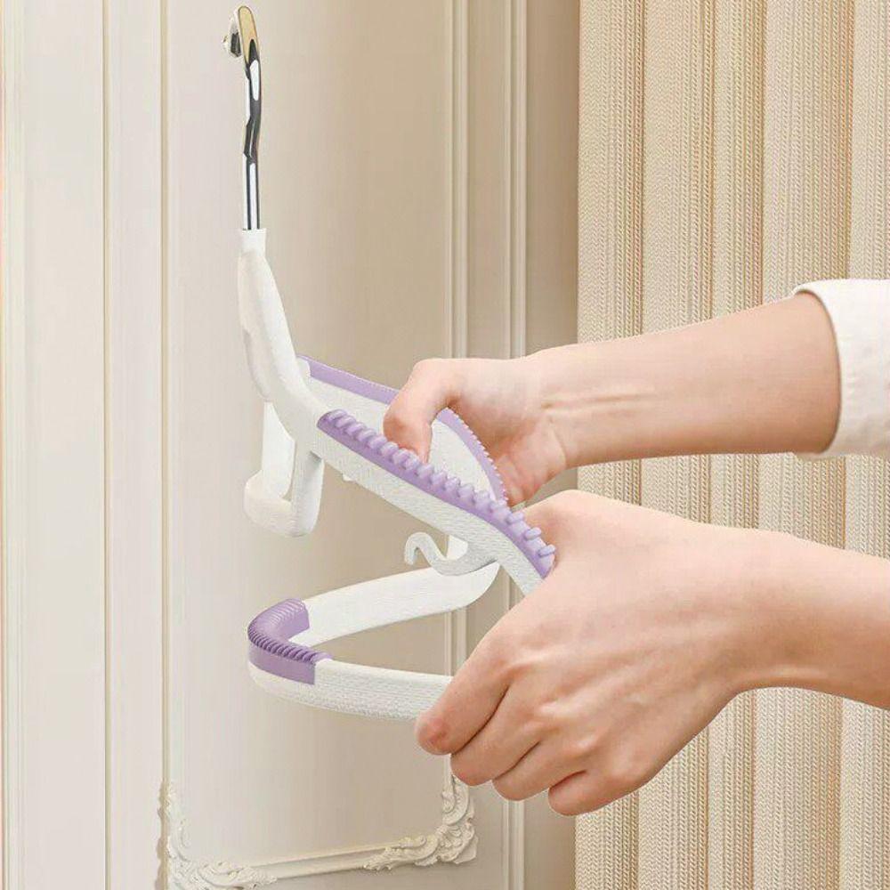 10Pcs Heavy Duty Non-Slip Hangers Set Rotating Hook Seamless Hanger Laundry Room