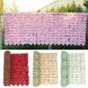 Wall Decor Privacy Protect Wall Screen Artificial Sakura Guardrail Hydrangea Row Artificial Fence