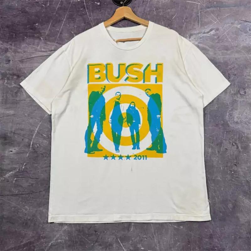 Bush Band White T-Shirt Cotton Full Size Unisex T-Shirt
