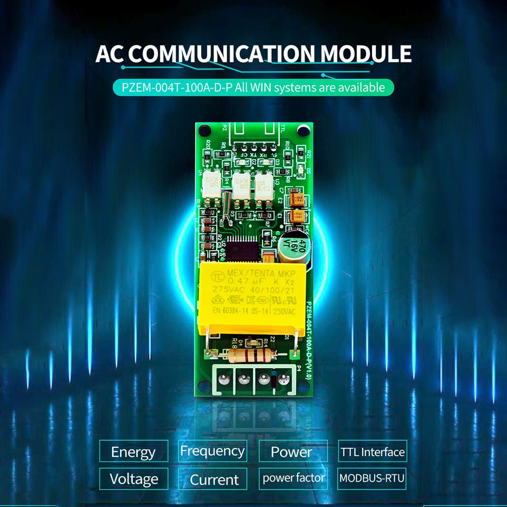 Многофункциональный цифровой AC-метр 0-100A 80-260V Ватт Мощность Вольт Ампер Ток Тестовый модуль PZEM-004T Для Arduino TTL COM2\COM3\COM4
