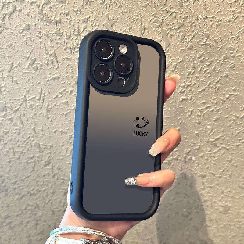 Чехол для телефона iPhone 11 Pro с постепенно меняющимся смайликом, новый, для Apple 11 Pro Max, мужской и женский, простой, с мелкими отверстиями, противоударный