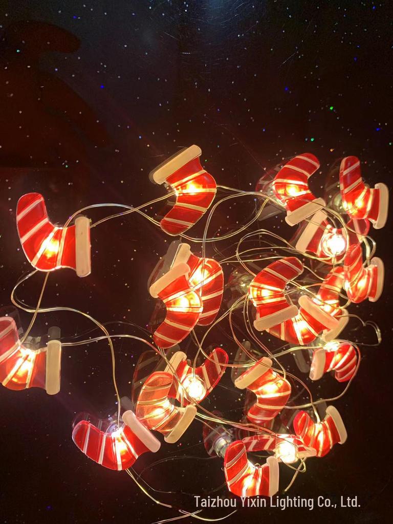 Светодиодное рождественское украшение: Гирлянды из медной проволоки в виде снеговика и оленя в черной шапке для сада, балкона, фонарей.