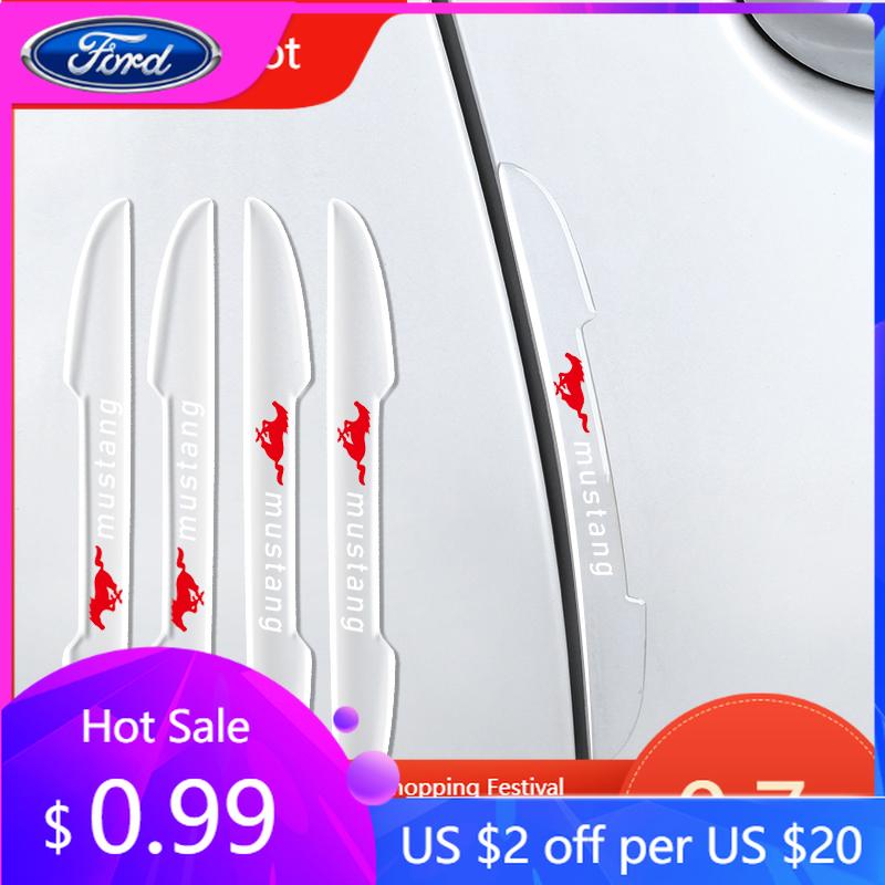 Car Sticker Hot For Ford Car Door Transparent Anti Collision Protector Bar Stickers for Ford Mustang Shelby GT Cobra Mujer GT500