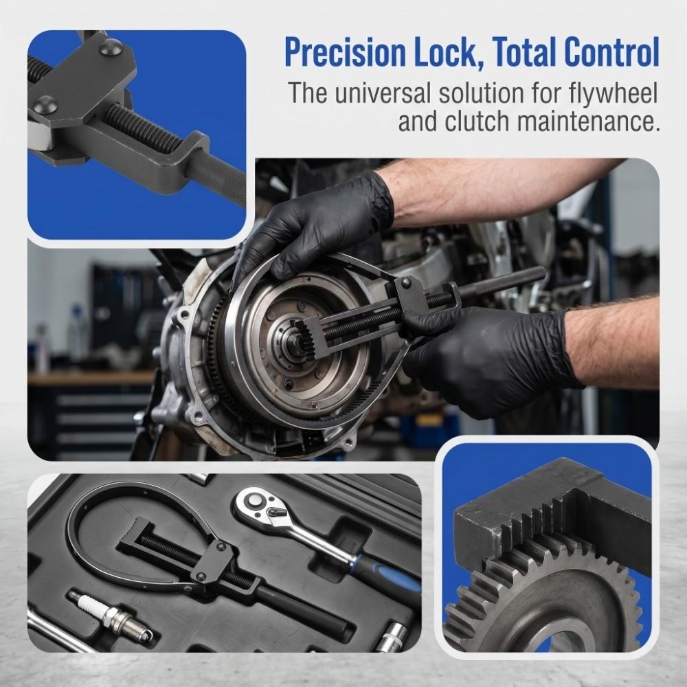 Adjustable Clutch Flywheel Holding Tool Non-Slip Serrated Jaw Clutch Flywheel Holder Gear Holder
