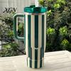 Durable Silicone Boot for Ice Cups Striped Cup Cover, Elastic Protective Sleeve, Waterproof Non Slip Easy Clean Sleeve Commuting Protector, Base Cover
