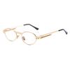 SHAUNA Retro Metal Punk Women Sunglasses Spring Leg Oval Rock Shades Men UV400