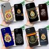 Spain National Police Logo Phone Case For iPhone 14 Pro Max 11 13 12 Mini X XR XS Max SE 2020 7 8 Plus Cover Capa