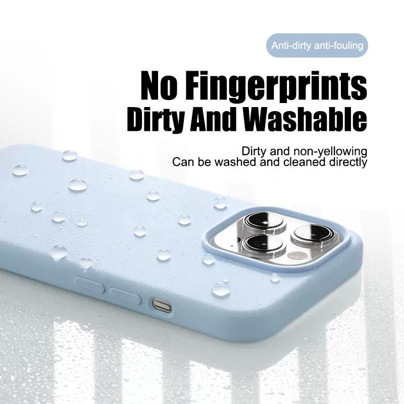 Liquid Silicone Phone Case For 11 13 12 14 15 16 Pro Max Plus 16E Cases Shockproof Protective Back Cover