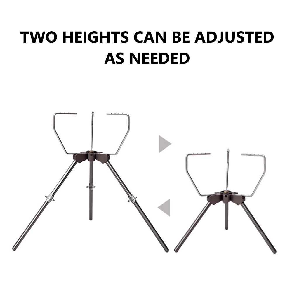 Outdoor Camping Gastank and Stoves Bracket Portable Detachable Furnace Rack Height Adjustable