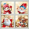 Christmas Decorative Glass Window Stickers Santa Claus Snowman Elk Scene Layout Electrostatic Wall Sticker Xmas Ornaments