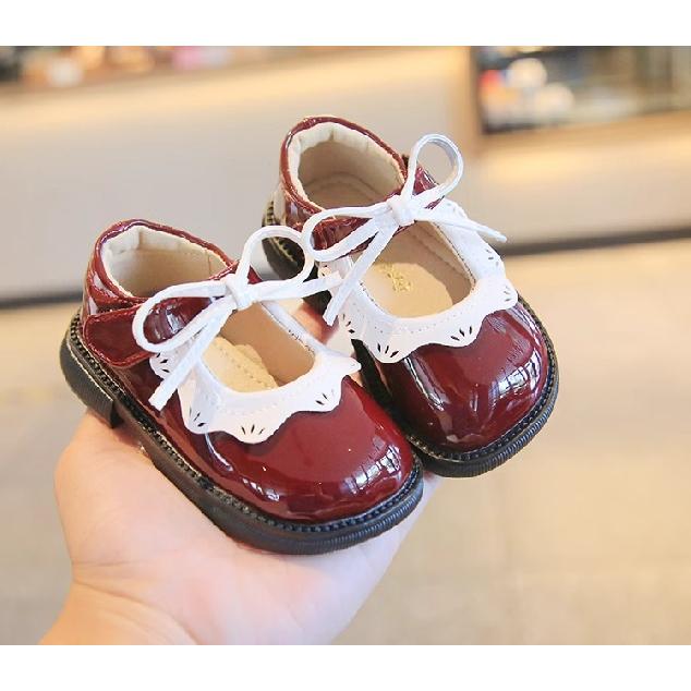 Baby leather shoes for girls1One2Spring and autumn toddler shoes, baby breathable non-slip soft-soled walking shoes