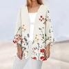 Women's Casual And Fashionable  Printed Lightweight Mid Length Jacket Cardigan Cardigan