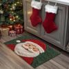 Santa Claus Bathroom Rug Cute and Soft Christmas Indoor/Outdoor Doormat Entrance Welcome Mat Home Decor