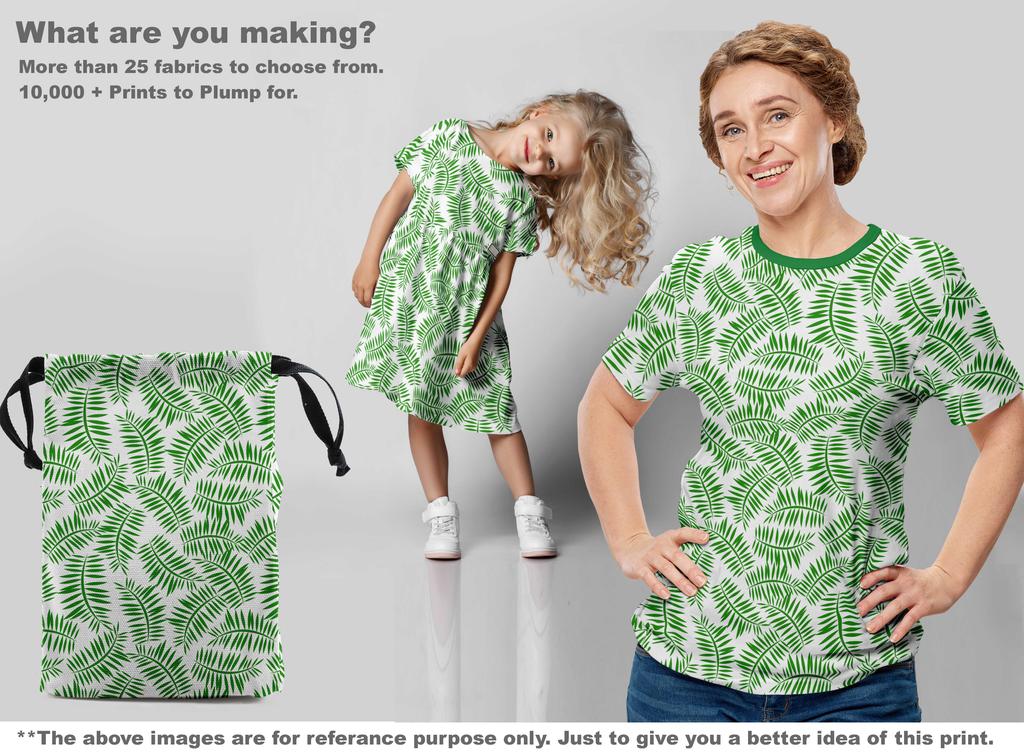 oneOone Cotton Flex Green Fabric Tropical Sewing Fabric By The Yard Printed Diy Clothing Sewing Supplies 40 Inch