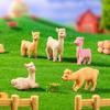 5 Pcs Alpaca Miniatures Mini Alpaca Figurines Collectible Miniature Animal Statues