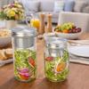 Multi-functional 16/24 Oz Salad Glass Jars Leak-Proof with Sauce Cup Mason Jar Sealed Wide Mouth Food Storage Jar Lunch Prep
