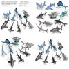 Realistic Marine Animal White Shark And Whale Model Pack With Pvc Construction For School Projects