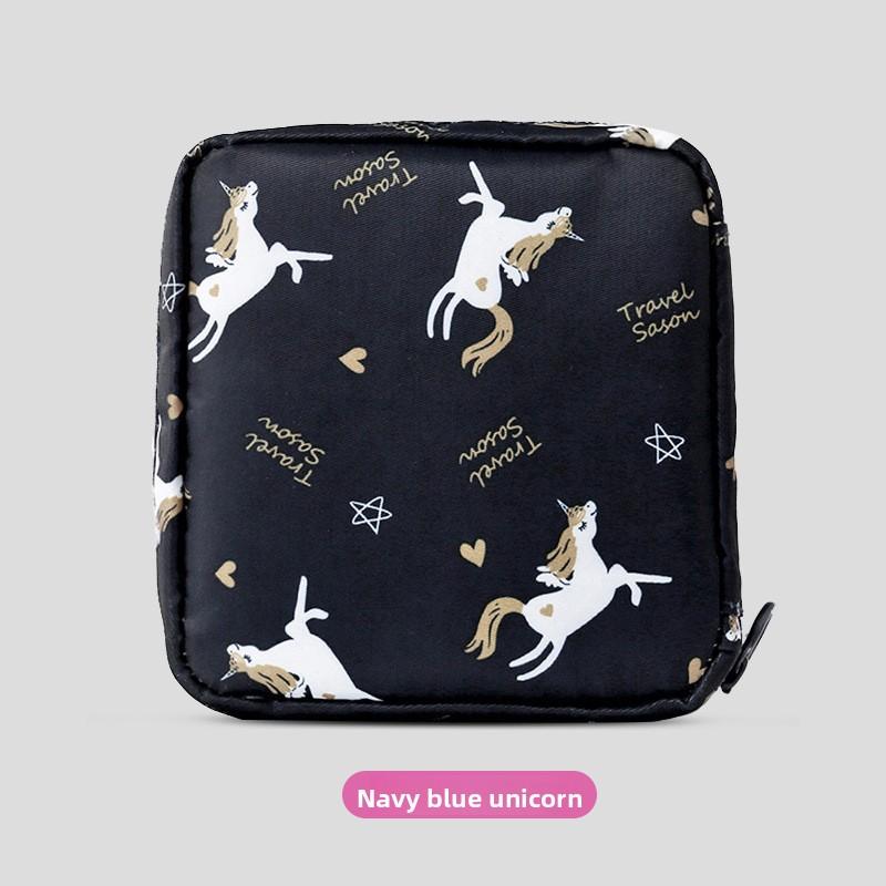 High-End Cube Sanitary Napkin Storage Bag Travel Makeup Organizer