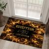 Led Zeppelin Design Crystal Velvet Carpet Cozy Non?Slip Printed Rug For Bedroom Living Room Entrance