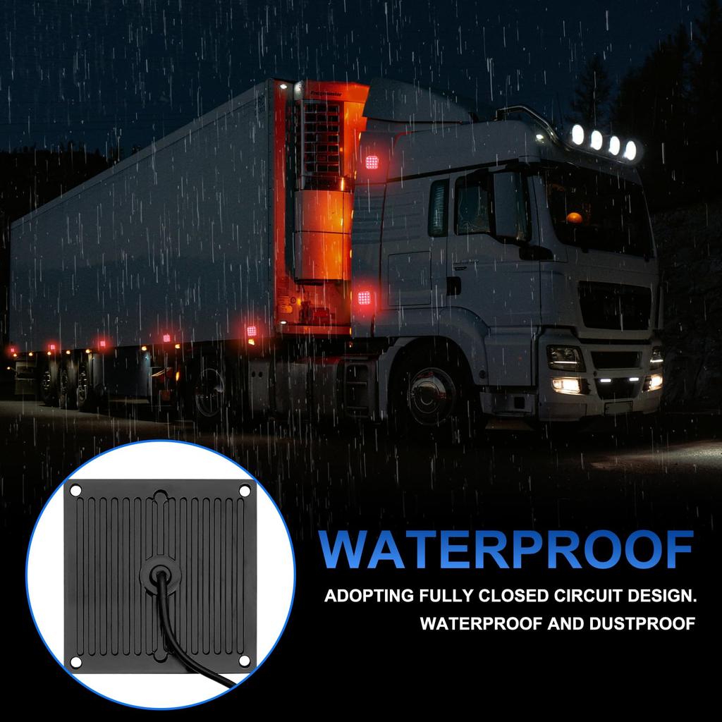 Truck Warning Strobe LED Emergency Flashing 16 Emergency Grille Side Marker Custom Set of 2 X-STYLE Lights, Red, Hi/Lo, Strobe, Warning, LEDs,