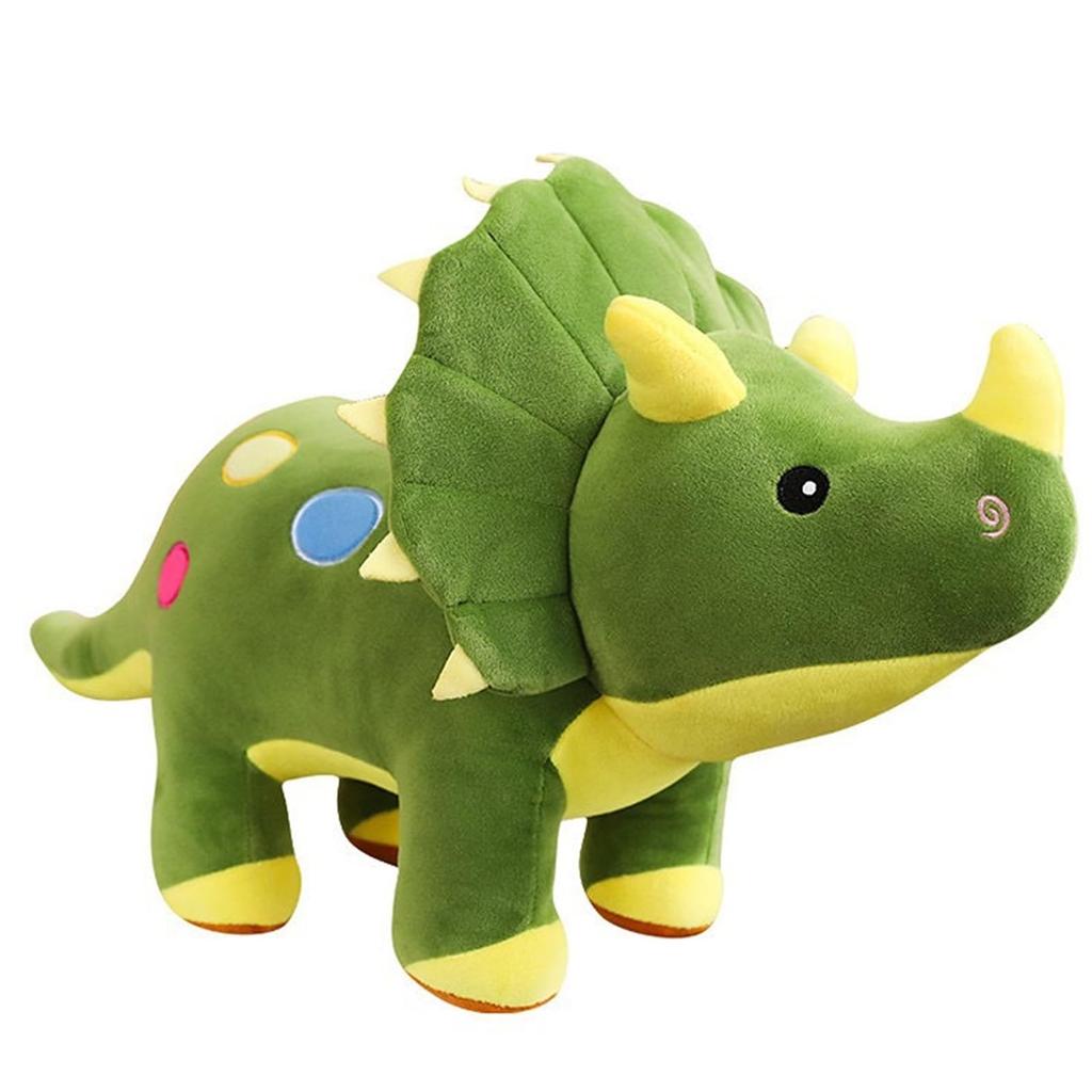 TOMMYFIELD Dinosaur Plush Dinosaur Toy Triceratops Doll Pillow Birthday Gift (Green 60cm)