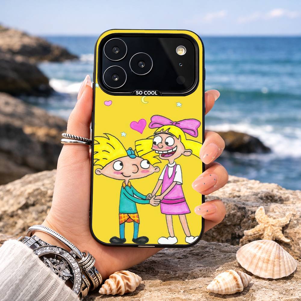 1PC H-Hey A-Arnolds Phone Case For iPhone17,16,15,14,13,12,11,Pro,MAX Gray Matte Silicone Black Cover