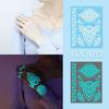 Lasting Henna Tattoo Sticker Glow in the Dark Fake Lace Tattoos Luminous Temporary Tattoos  Girls