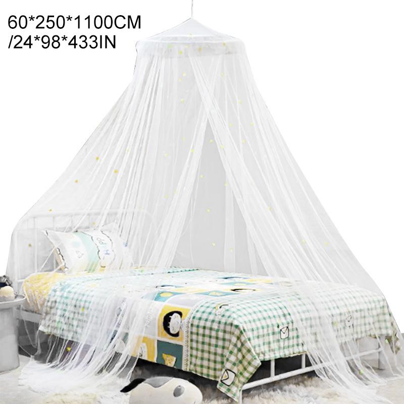 1Set Glow In The Dark Convenient Bed Canopy Summer Curtain Bed Net Canopy Bedcover Polyester