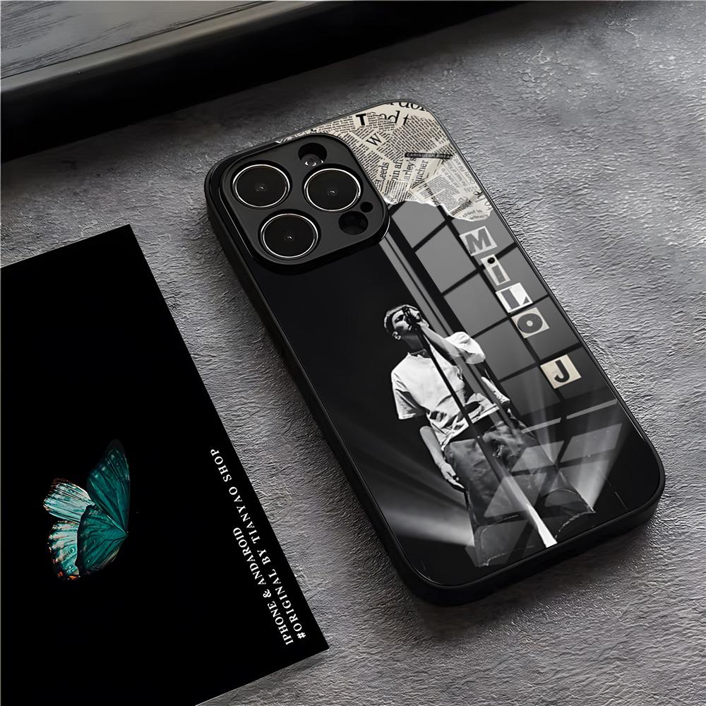 Чехол для телефона Singer M-Milo J для iPhone 17 Pro Max 15 Pro 16 14 Plus 12 13 Mini 11 Pro Ударопрочная стеклянная крышка