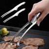 Korean Style Stainless Steel BBQ Food Tongs Barbecue Meat Toast Bread Steak Clip Hotel Restaurant Kitchen Supplies Accessories