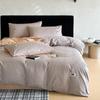 60S Cotton Sateen Jacquard Bedding Set Solid Color Bed Linen