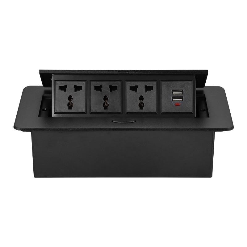 Бытовая настольная универсальная розетка с USB, встроенная в столешницу, выдвижная настольная розетка