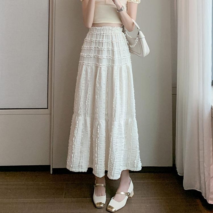 Юбка-полуюбка французского нежного стиля для женщин весна/лето новая юбка-торт с высокой талией темпераментная длинная юбка