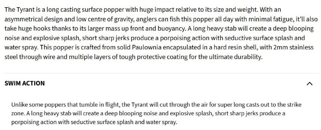 Malosi TY180P-RE Tyrant 180P Popper Floating Lure Rapture (1549)